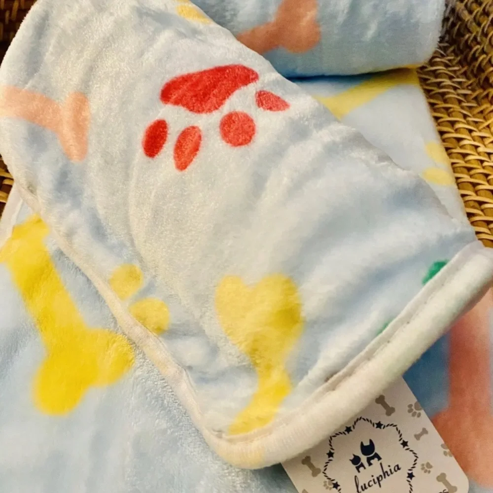 Luciphia 3 Blankets Super Soft Fluffy Premium( Small 23” X 16”) New With Tags